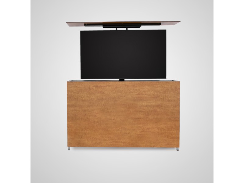 Zunanja TV dvižna omarica - kompaktna plošča v lesenem dekorju