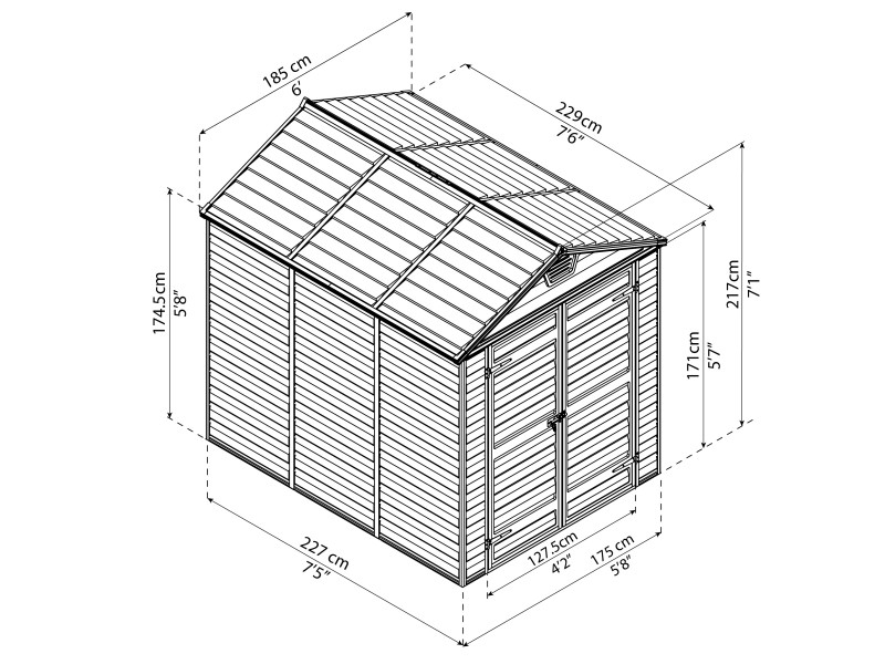 Skylight - 228 x 185 cm - Gelb/Braun