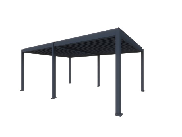 Bioklimatska pergola 5,6 x 4 m; tamno siva