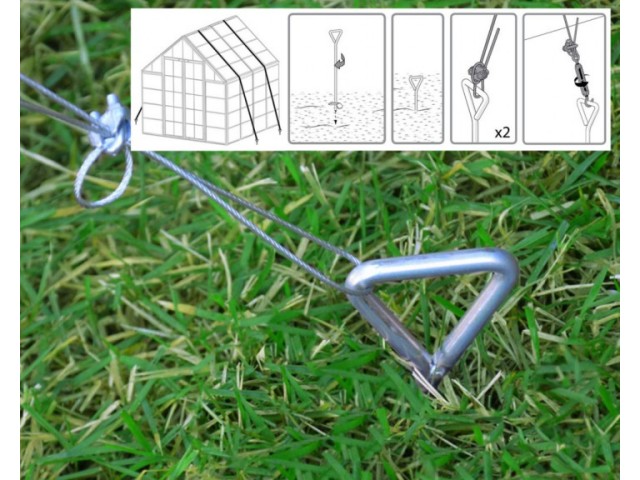 Verankerungs-Set für Gewächshaus Hybrid