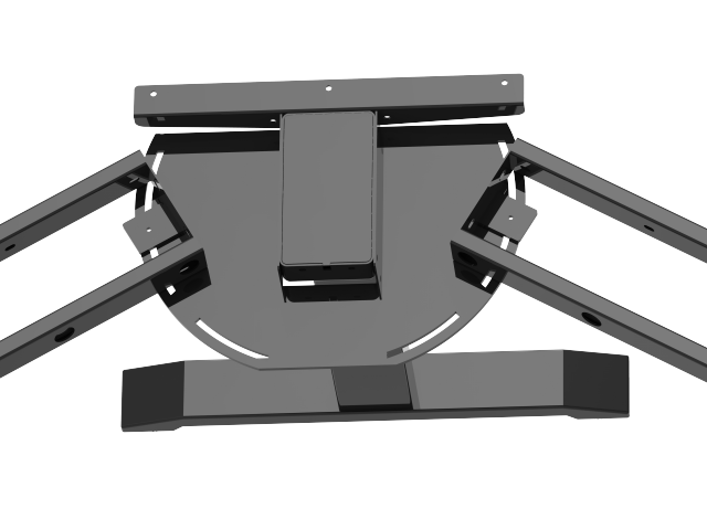 Steh-Sitz Tischgestell L-Form - schwarz